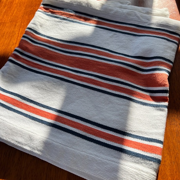 Williams Sonoma Other - Williams Sonoma Striped Dining Table Runner- White, Orange, and Navy
